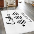 thumbnail image 3 of Rectangle Area Rug 4x6ft, Easter Eggs Black White Buffalo Check Non-Shedding Washable Area Rug, Simply White Back Non Slip Low-Profile Rugs for Living Room, Bedroom Dining Room, 3 of 9