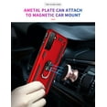 thumbnail image 7 of TechCircle Samsung Galaxy S21 Case, Ring Holder Kickstand Magnetic Hybrid Rugged Shockproof Cover, Red, 7 of 7