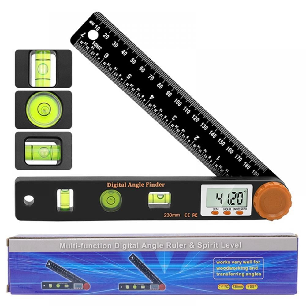 SPI 11-983-4 Digital Electronic Mini Protractor Level Inclinometer 2.2”x2.2”x1.2 