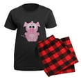thumbnail image 5 of CafePress - Goofkins Cute Little Piggy Women's Dark Pajamas - Women's Short Sleeve Print T-Shirt and Pants Dark Cotton Pajama Set, 5 of 7