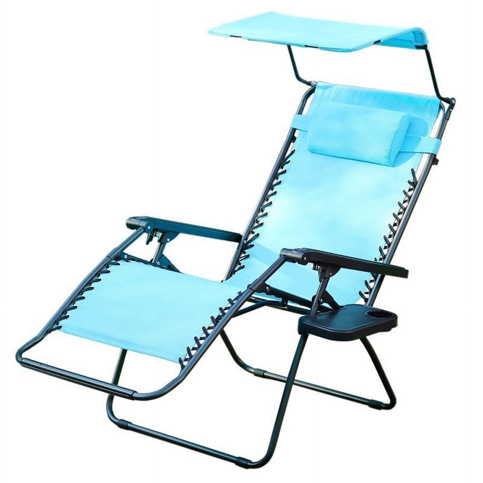 Jeco Oversized Zero Gravity Chair in Pacific Blue (Set of