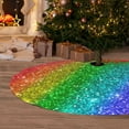 thumbnail image 6 of Yiaed Glitter Rainbow Print Christmas Tree Skirt , Tree SkirtsTree Mat for Christmas Winter Holiday Indoor Decorations-36", 6 of 7