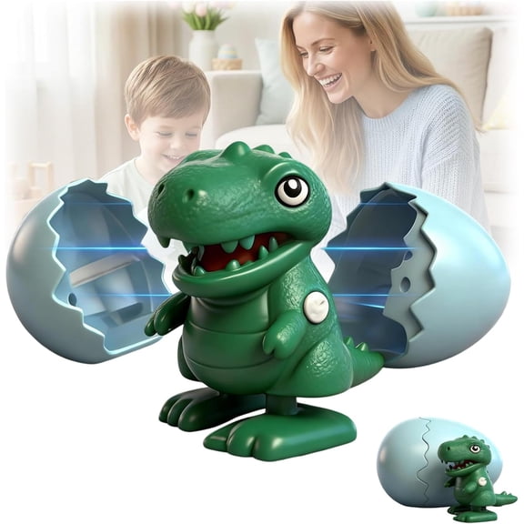 Dinosaur Hatching Eggs Surprise Toy, Walking Dino Wind Up Figure, Fun Interactive Play Toy for Kids Easter Party Favors (Dinosaur)
