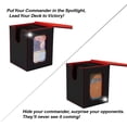 thumbnail image 2 of Venssu MTG Deck Box for Commander Display,Card Deck Box Fits 100 Double Sleeved Cards, TCG Card Storage Box with 2 Dividers and 1 Toploader (Black&Red), 2 of 5