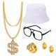 thumbnail image 3 of Disfraces de Hip Hop cadena rapero colgante suministros de fiesta accesorios de decoración sombrero para disfraces accesorios de Cosplay fiesta de los, 3 of 8