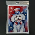 thumbnail image 3 of Bichon Frise Patriotic American Greeting Cards Pack of 8 7 in x 5 in, 3 of 3