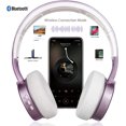 thumbnail image 2 of Bluetooth Headphones, Riwbox XBT-90 Foldable Wireless Bluetooth Headphones Over Ear Hi-Fi Stereo Wireless Headset with Mic/TF Card and Volume Control Compatible for PC/Cell Phones/TV/ipad (Purple), 2 of 7