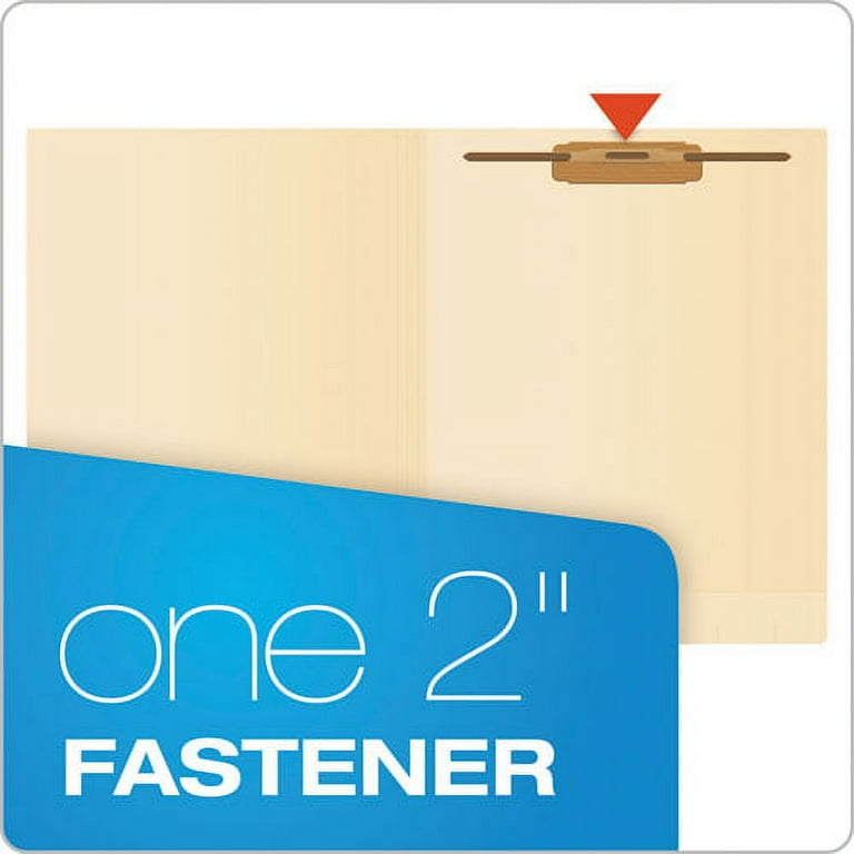 SmartShield End Tab Fastener Folders, 1 Fastener, Letter Size, Manila Exterior, 50/Box SmartShield End Tab Fastener Folders, 1 Fastener, Letter Size, Manila Exterior, 50/Box