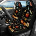thumbnail image 2 of Uorisanigo Ladybug Flower Auto Accessories Set 14 Pcs with Cars Seat Covers and Steering Wheel Cover Car Headrest Cover Seat Belt Pads Armrest Cover and Keychain Soft Fit for Most Car SUV, 2 of 6