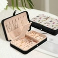 thumbnail image 6 of SKYSONIC Eiffel Tower Travel Jewelry Box PU Leather Jewelry Organizer Ideal Gift for Women Girls, Portable Mini Jewelry Travel Case for Earrings Rings Necklaces Bracelets, 6 of 7
