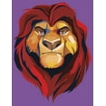 thumbnail image 2 of Girl's Lion King Geometric Mufasa Portrait Graphic Tee Purple Berry Small, 2 of 4