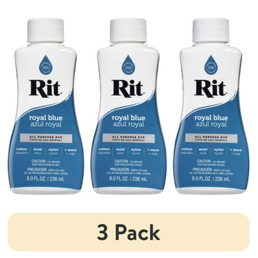 (3 pack) Rit All Purpose Liquid Dye, Royal Blue, 8 Fl. Oz.