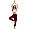 thumbnail image 3 of Hanerdun Womens Sweatpants with Pockets Ankle Elastic Waist Yoga Athletic Joggers Activewear Red L, 3 of 7