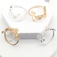 thumbnail image 4 of Napkin Rings - Set of 6 Metal Napkin Rings with Bismillah Letter (Gold), 4 of 5