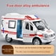 thumbnail image 4 of Coche de juguete ambulancia TITOUMI con luces y efectos de sonido de sirena, ruedas accionadas por fricción y luces LED, 4 of 8