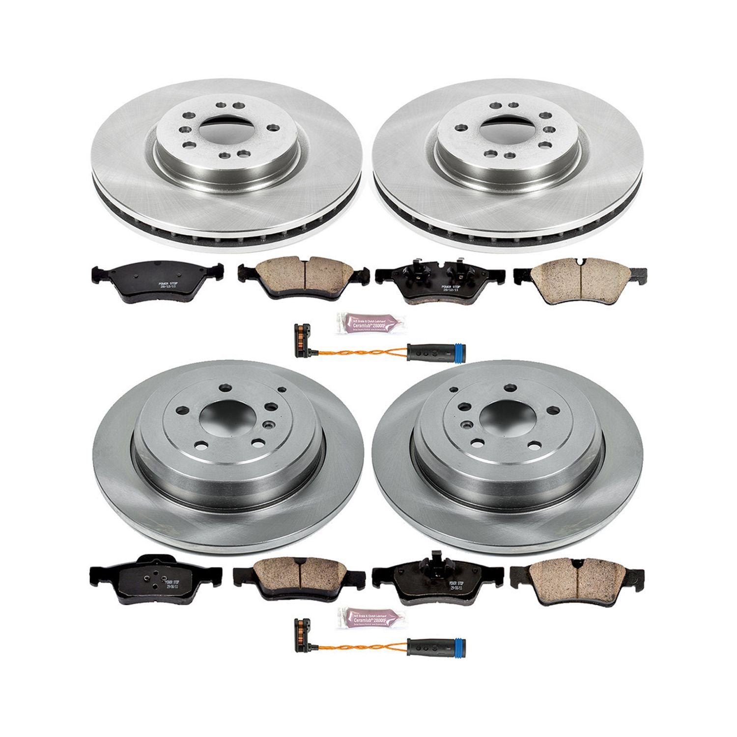 Power Stop Front and Rear Stock Replacement Brake Pad and Rotor Kit KOE6710