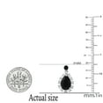 thumbnail image 2 of Dazzlingrock Collection 9X7mm Pear & 3mm Round Black Onyx with Round White Diamond Accent Dangle Teardrop Earrings for Women in 925 Sterling Silver, 2 of 3