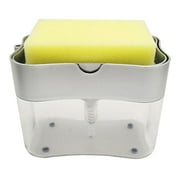 Dish Soap Dispenser w/ Sponge Holder Handy Instant Refill Soap Caddy Durable