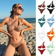 thumbnail image 2 of ZPAQI Womens Trendy One Shoulder Bikinis Sets Summer Push Up Beachwear Bathing Suits, 2 of 21