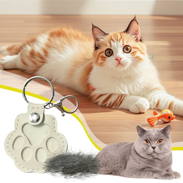 Porte-clés de Rangement pour Chien Porte-Clés Patte en Cuir Mignon Souvenir de Poils d'Animaux Porte-Clés Collection Commémorative Unique Cadeaux Commémoratifs pour Sac Sac Sac Patte Clé