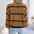 thumbnail image 2 of SWSMCLT Women's Long Sleeve Pullover Sweater Soft Casual Thick Knitwear Top Knitted Holiday Spring Fashion Mock Neck Khaki Medium, 2 of 5
