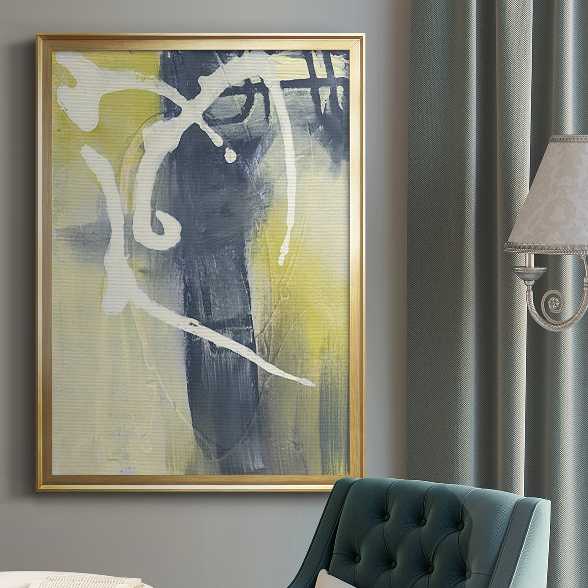Delightful II Premium Framed Print, in Gold, Black, or Silver - Ready to Hang