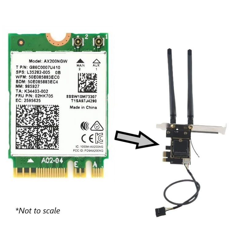 2025新商品 2.4 | Kit Wi-Fi Desktop AX200 Gbps Support 5.2 Bluetooth | ネットワークカード