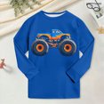 thumbnail image 6 of NOLDARES Toddler Kid Boy Clothes 2-Piece Graphic Print Long Sleeve Tee Sweatshirt Tops Elastic Waist Joggers Pants Fall Winter Outfits Clothing(Blue,1-2 Y), 6 of 9