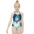 thumbnail image 3 of Stay Puft Ghostbusters Children's One-piece Swimwear Halterneck Swimsuit Summer Beach Girl's Bathing Suits Breathable Beachwear, 3 of 7
