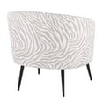 thumbnail image 3 of LumiSource Tania Contemporary/Glam Accent Chair, Black/Gray Zebra, 3 of 7