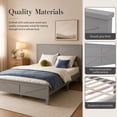 thumbnail image 4 of Miniyam Queen Bed with Barn Door Headboard and Footboard, Farmhouse Wood Platform Bed Frame, Gray, 4 of 7
