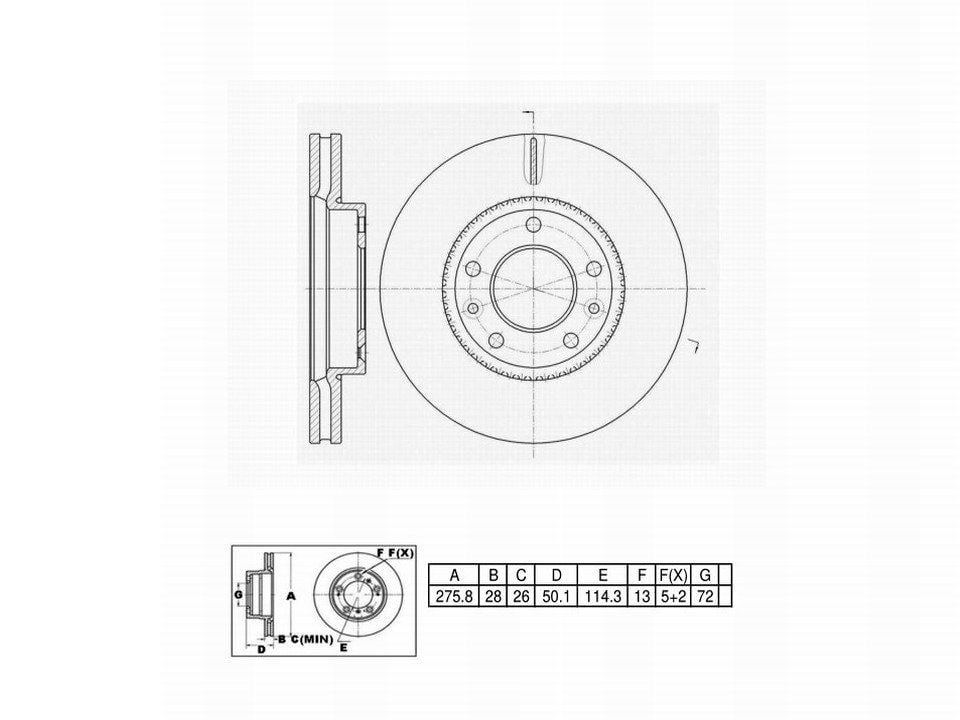 Winstop Brake Rotor, Front WS245544, Kia Sedona 2005-2004