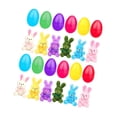 thumbnail image 4 of Huevos de Pascua con animales de peluche favores de fiesta bricolaje de cesta de decoración suave rellenos para niños cumpleaños amigos 12 set, 4 of 8