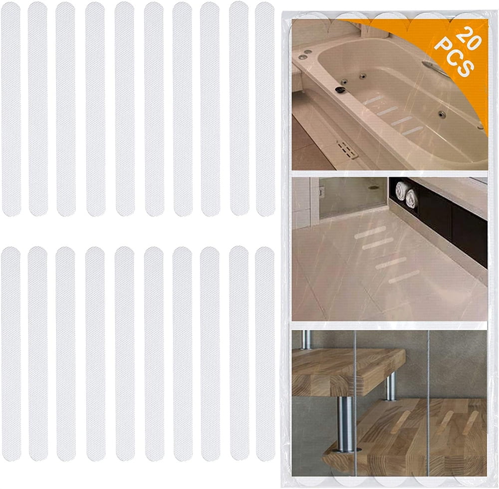 NOGIS 20 Pack Non Slip Bath Tub Stickers Strips, Anti Slip Shower Treads, Bath Safety Stickers