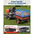 thumbnail image 6 of Heavy-Duty 750 LBS Capacity Poly Dump Cart - Quick-Release Dumping, 10" Tires, 15 Cubic Feet Steel Trailer for Garden, Yard & Towing Behind Lawn Mower, 6 of 7