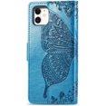 thumbnail image 3 of Compatible with iPhone 11 Case Glitter Bling with Card Holder and Stand Leather Flip Wallet Diamond Butterfly Shockproof Protective Case for iPhone 11 6.1 Inch Crystal Blue, 3 of 14