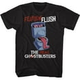 thumbnail image 1 of The Real Ghostbusters TV Series Fearsome Flush Black Adult T-Shirt Tee, 1 of 2