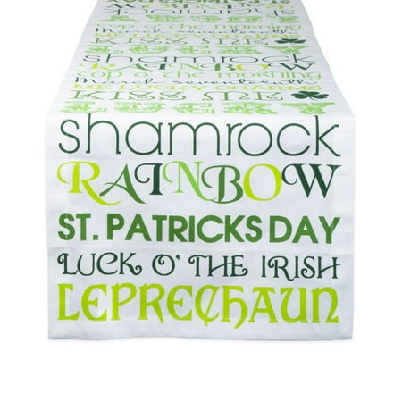 

DII St. Patrick s Day Print Table Runner 72 x 14 100% Cotton