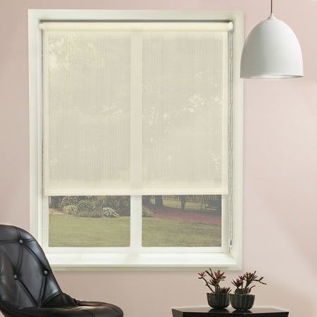 Chicology Continuous Loop Beaded Chain Roller Shade, Sheer - Sheer, See Through - Lydia Cream, 27