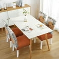thumbnail image 2 of Fall Chair Covers Set of 6,Autumn Pumpkin Dining Slipcovers,Thanksgiving Parsons Chair slipcover Elastic Removable Washable Fall Decor for Home Orange, 2 of 7