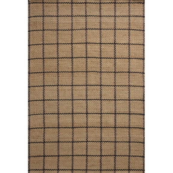 Chris Loves Julia x Loloi Fletcher Natural / Black 5'-0" x 7'-6" Area Rug