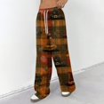 thumbnail image 3 of Trgacdwlo Halloween Pj Pants Women Funny Pumpkin Print Fall Wide Leg Lounge Bottoms Vintage Ghost Pattern Cozy Pajama Bottoms Women, 3 of 5