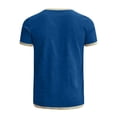 thumbnail image 5 of XIAONU Men's Solid Short Sleeve T-Shirt Crew Neck Daily Casual Tees Tops, 5 of 5