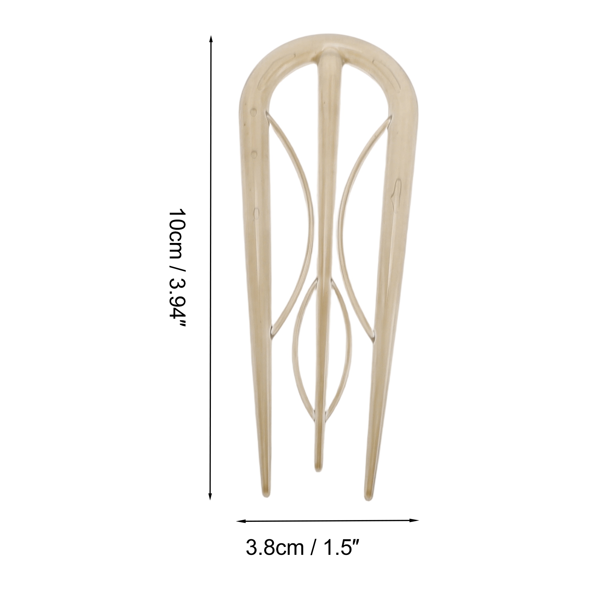 Unique Bargains U-shaped Hair Pin 3.94"x1.50" 1 Pc Light Gray