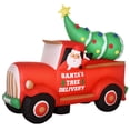 thumbnail image 1 of HOMCOM 6ft Christmas Inflatables Santa on Trunk Mounted Yard Decoration, 1 of 10