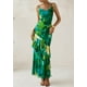 thumbnail image 5 of Vestido largo PRETTYGARDEN 2025 con estampado floral de verano verde XL, 5 of 8