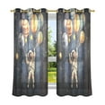 thumbnail image 6 of Yayeee Window Curtains Set of 2 for Living Room Light Filtering 63"x42", Watercolor Astronaut, 6 of 7