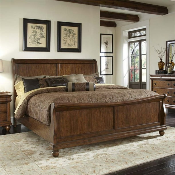 Liberty Furniture Rustic Traditions Queen Sleigh Bed Walmart Com Walmart Com
