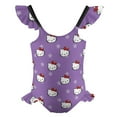 thumbnail image 5 of Hello Kitty Girls One Piece Swimsuits Hawaiian Summer Swimwear Beach Bathing Suit Outfits, 5 of 7