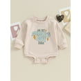 thumbnail image 2 of Bagilaanoe Newborn Baby Boy Oversized Romper Sweatshirt Long Sleeve Bodysuits Letter Print Pullover 3M 6M 12M 18M Infant Casual Tee Tops, 2 of 8